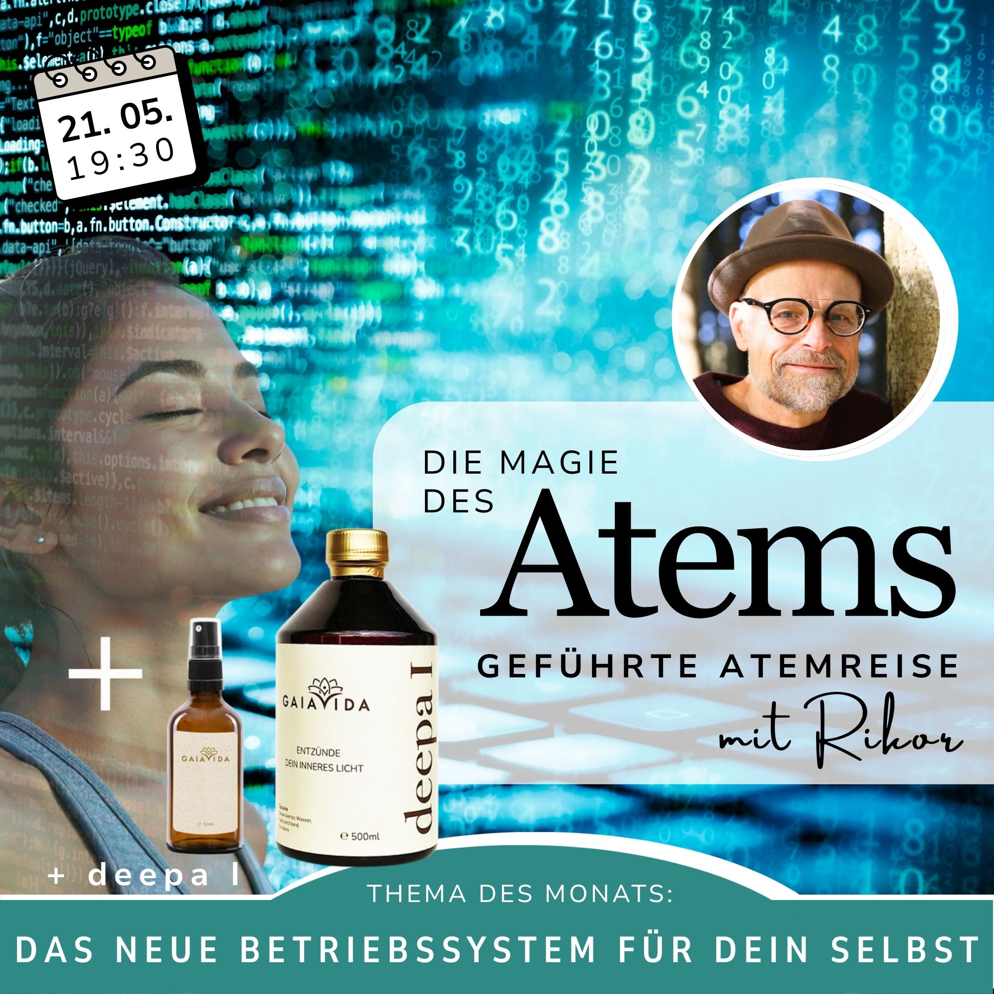 Atemreise + 1 Flasche deepa I + Sprühflasche