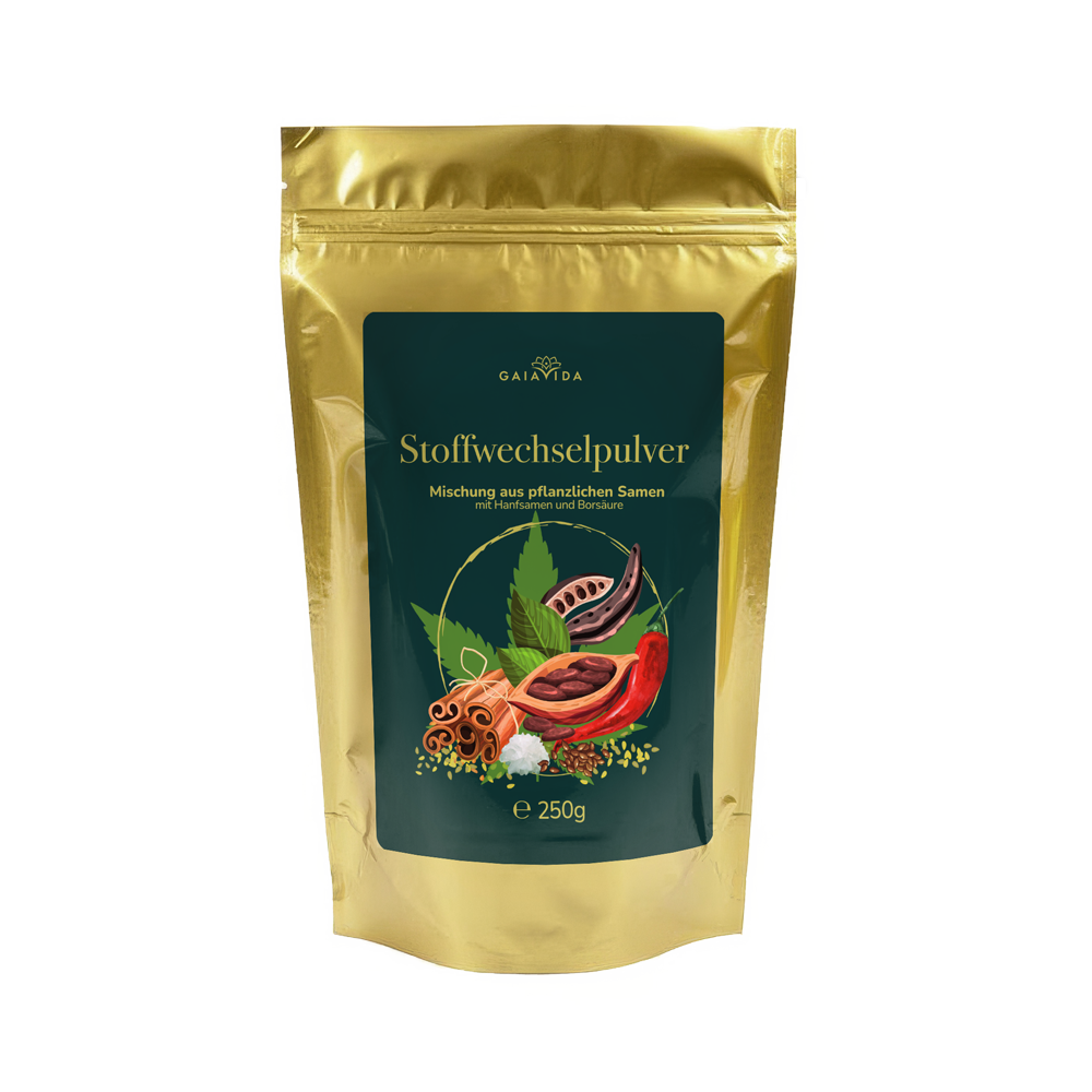 Stoffwechselpulver mit Bor & Hanf Stoffwechselpulver mit Bor & Hanf