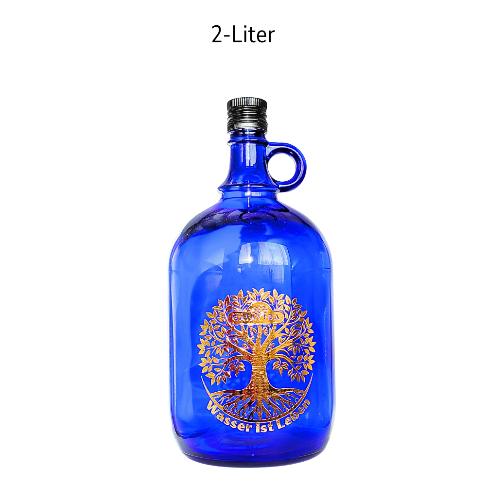 Glasflasche "Lebensbaum" - 2 Liter